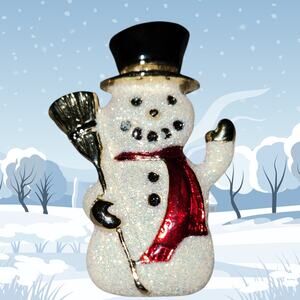 Snowman Brooch: A Winter Wonderland in Your Pocket!